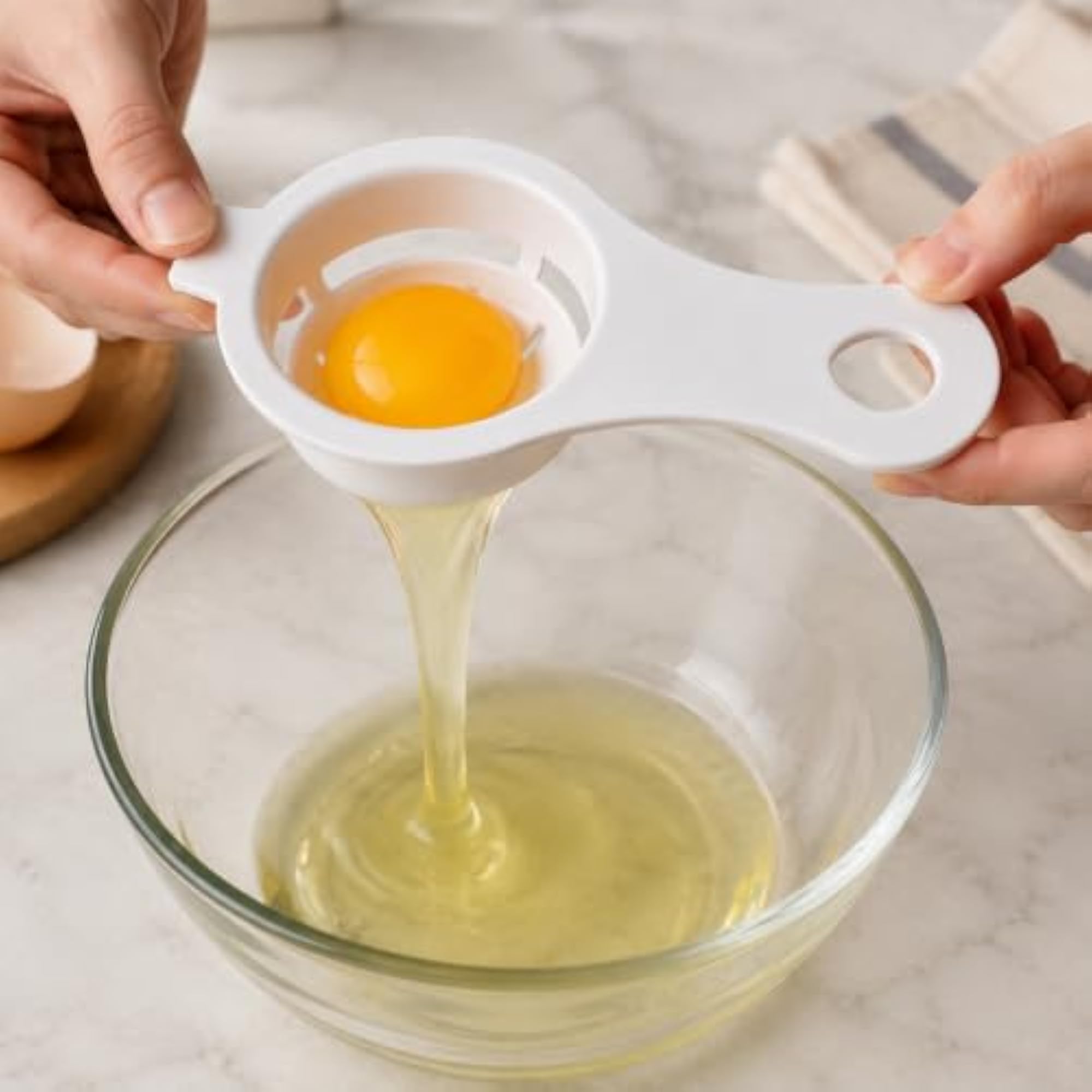 Egg Yolk Separator Tool for Kitchen, 1/2 Pack, Easy Egg White Filter