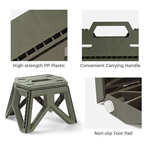 Moniss Banqueta dobrável para crianças e adultos cadeira antiderrapante para acampamento pesca casa