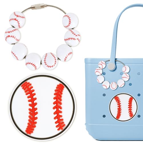 CTOHN Beach Charms for Bogg Bag, 2pcs Baseball Decoration Accessories