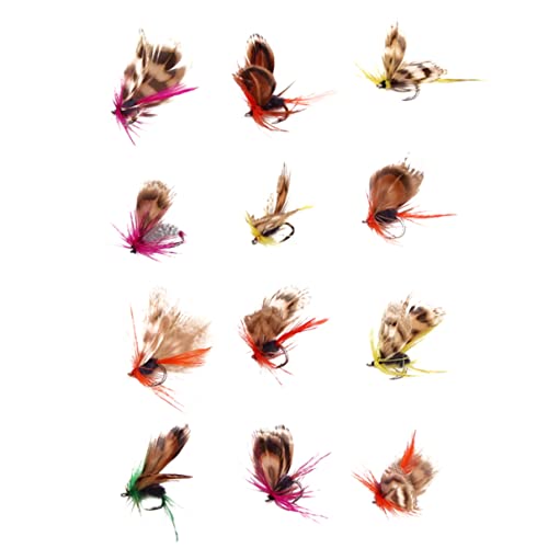 Artificial Fly Fishing Lure 12Pcs Simulation Bait Trolling Fishing Lure Fishing Tackle Summer Sports Accessories - Thumbnail 2