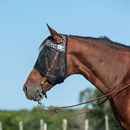 Cashel Quiet Ride Designer Horse Fly Mask, Leopard, Yearling