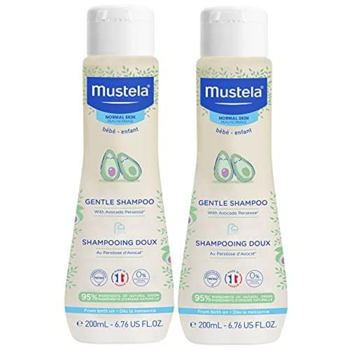 Mustela Baby Gentle Shampoo with Natural Avocado - Hair Care for Kids of all Ages & Hair Types - Tear-Free & Biodegradable Formula - 6.76 fl. oz. -...