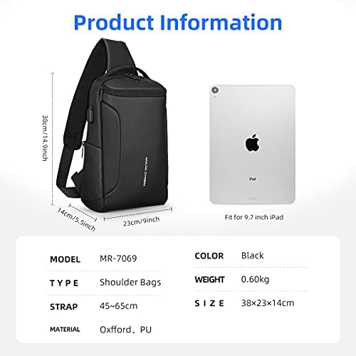 MARK RYDEN torba na ramię wodoodporna duże ramię klatka piersiowa plecak lekki codzienny plecak na 25 cm iPad