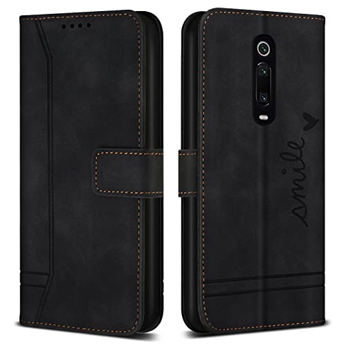 Bravoday Cover per Xiaomi Mi 9T / Xiaomi Mi 9T PRO/Redmi K20 / K20 PRO, Flip Custodia in Pelle PU Portafoglio Custodia per Xiaomi Mi 9T / Xiaomi Mi 9T PRO, con Slot per Schede, Nero