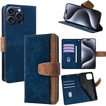 Phone Cover Compatible with Realme P3 Ultra 5G KicktandCard Slot WalletPhone CaseMagnetic Closure Blue