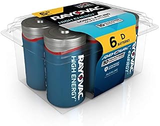 Rayovac D Batteries, Alkaline D Cell Batteries (6 Battery Count)