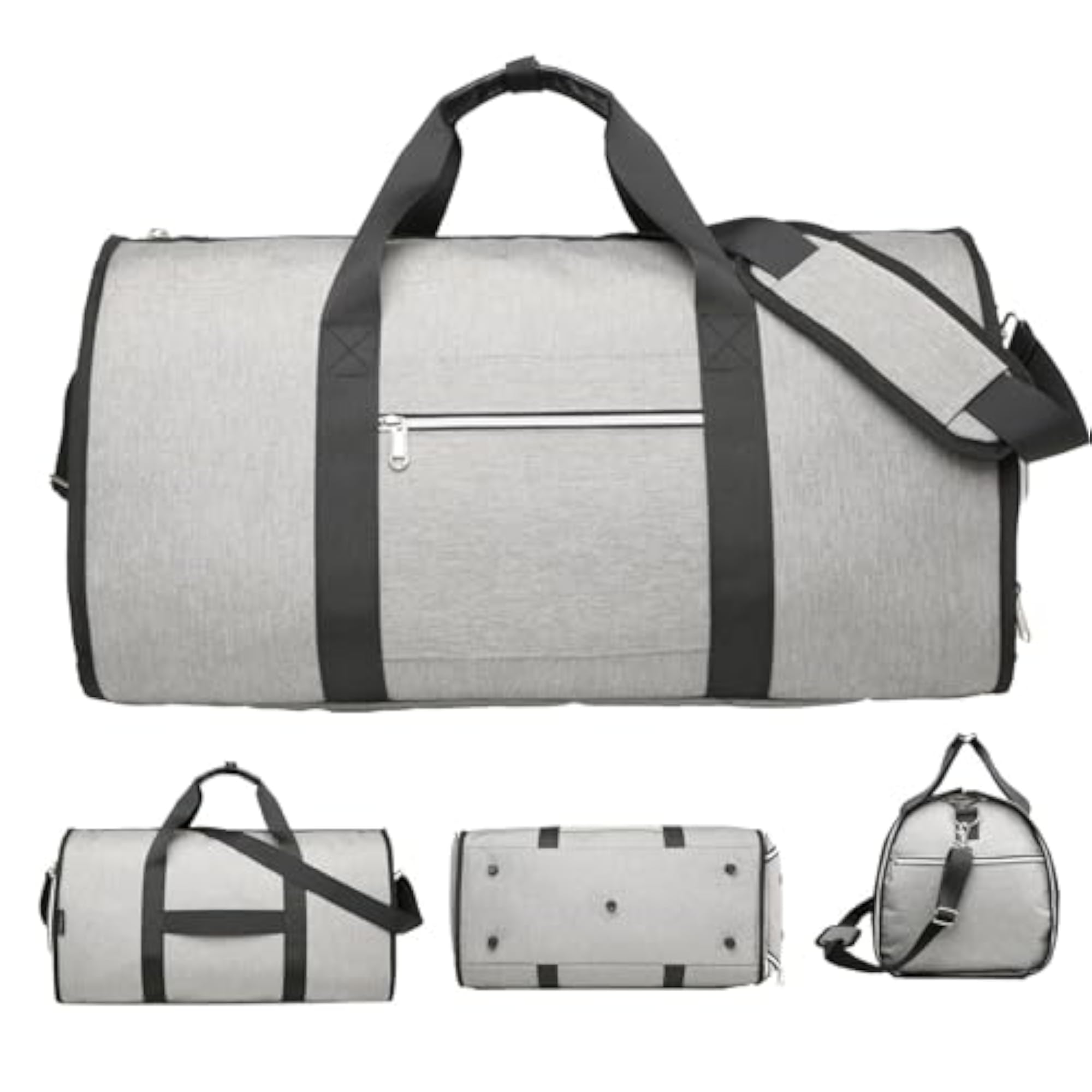 Waterproof Large-Capacity Foldable Travel Duffel Bag, Grey