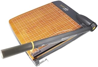 Westcott TrimAir Papierschneider 12" (30 cm) | Premium Schneidemaschine mit Holzkern und titanbeschichteter Klinge | Hebelschneider inkl. Raster & Maßskalen für bis zu 30 Blatt | 15106