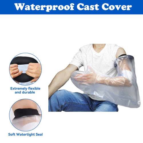 Waterproof Arm Cast Covers For Shower, Adult Full Arm, Watertight Seal Cast Protector, Reusable Covers For Wounded Hand, Wrist, Elbow, Hand, Finger #TOP3
