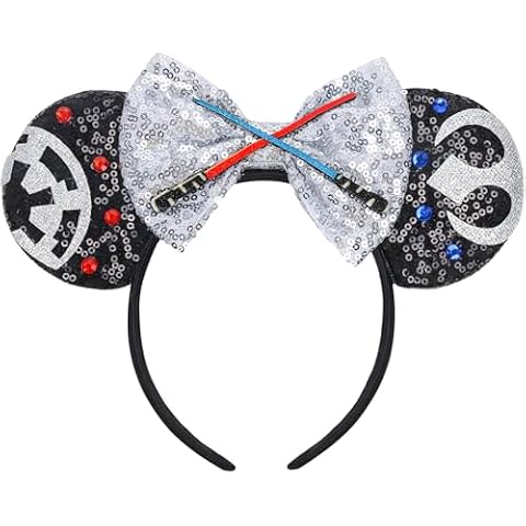 ETLUK Sequin Star Mouse Ears Headband Cover