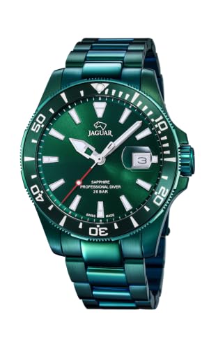 JAGUAR Montre homme J988/A luxe New I-Size Vert en acier