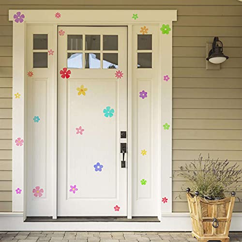 Colorful Small Flower Wall Decals Daisy Flower Wall Stickers Watercolor Flower Wall Decals For Nursery Girl Bedroom Kids Room Decor #TOP4