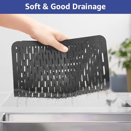 Yolife 2 Pack Kitchen Sink Mats,15.8inch x 12inch PVC Sink Protector Mat for Stainless Steel, Sink Drainer Mat Dish Drying Mat Protector Prevents Scratches,Dishes and Glassware by Yolife - Image 4