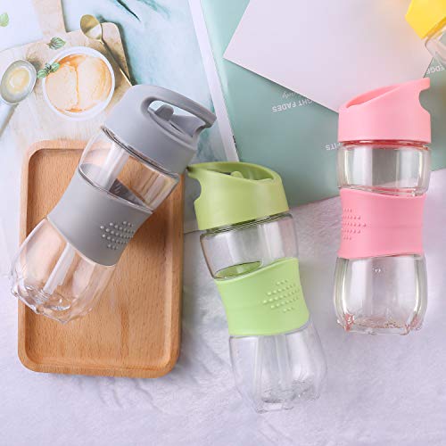 Sivaphe Clear Water Bottle with Straw 12 oz Portable Tritan Transparent Sports Drinking Bottle for School Girls Boys Green by Sivaphe - Used condition - Image 5