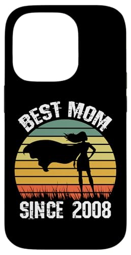 Mejor Mamá Desde 2008 Super Madre Cumpleaños Retro Vintage Carcasa para iPhone 14 Pro