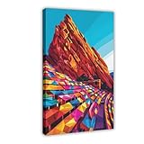 Leinwandposter Landschaft von Hongyan, Open-Air-Theater, Schlafzimmer, Dekoration, Landschaft, Büro, Raumdekoration, Geschenk, 40 x 60 cm