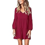 Huneny Wedding Guest Dresses for Women 2022 Fall Solid Elegant Long Sleeve Dresses Fashion Chiffon Comfy Flowy Dresses