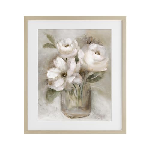 'Soft Brushstroke Roses'| Framed Print Under Glass