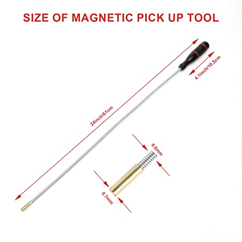 2 Pack Magnetic Pick-Up Tools Bendable And Flexible Magnet Tool 24 Inch Magnetic Sweeper For Difficult-To-Reach Home Sink Drains, Car Keys, Bolts, Screws #TOP1