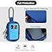 TXEsign MP3 Player Case Carry Bag Compatible with SanDisk Clip Jam/Clip Sport Plus/Clip Sport Go/Clip Sport MP3 Player Travel Carrying Case Bag Organizer with Clear Window for Clip MP3 Player (Blue)