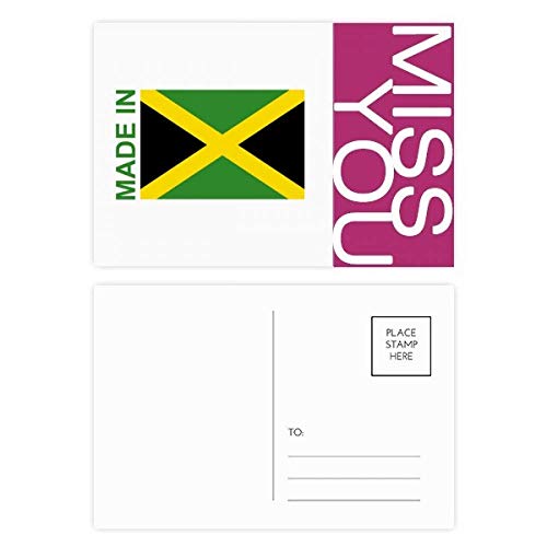 Set de cartes postales Jamaica Country Love imprimées sur papier cartonné épais de 20 unités