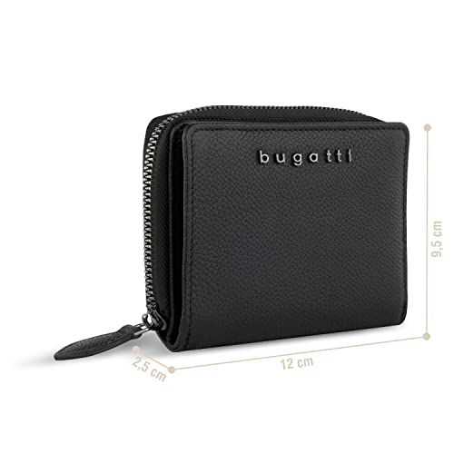 Compagnon bugatti Bella noir en cuir véritable pour femme active