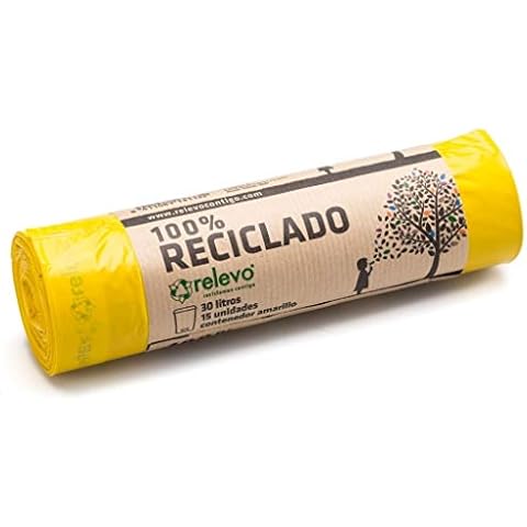 RELEVO Bolsas De Basura 100% Reciclado, Extra Resistentes 30 L Cover