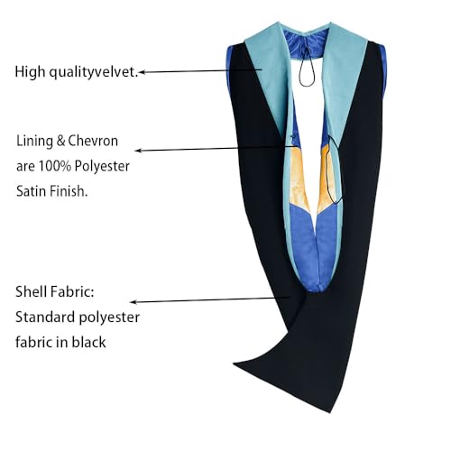 goprety Master Graduation Deluxe Hood Various College Colors Available2