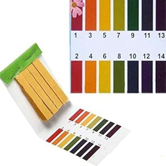 Lexazo pH Test Strips, Universal Application Full Ph 1-14 Test Indicator Litmus Paper Strips Tester for Saliva Urine Water Soil Testing 80 Strips