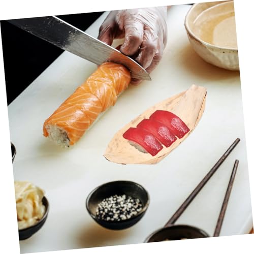 Set de 40 bandejas desechables para sushi en forma de bote miniatura 5