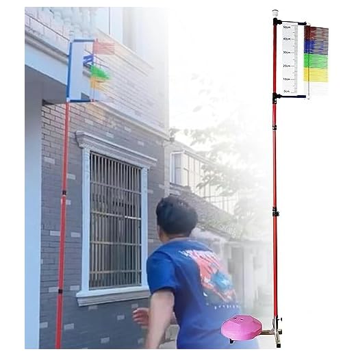 YAZGAN Adjustable Height Vertical Jump Trainer, Metal Gym School Vertical Leap Measurer, Sport Athletes Training Vertical Jump Tester 3.9-11.5ft, Easy to Install Vertical Jump Measurement Tool