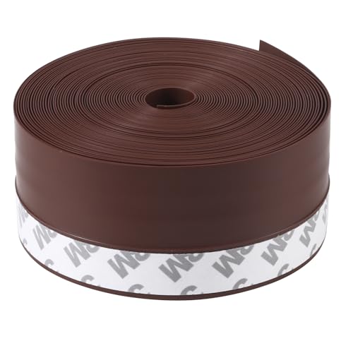 Tira de Sellado 45MM X10M Tira Autoadhesiva Silicona Marrón Cinta Calafateo para Puerta Autoadhesiva para Puerta Aislamiento Acústico a Prueba de Viento