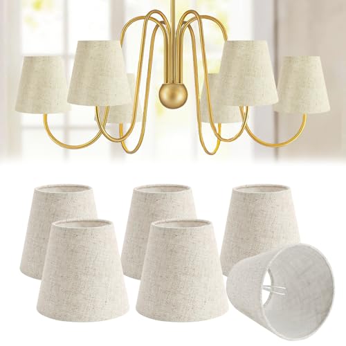 Fuloon Linen Beige Clip-On Lamp Shades