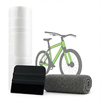 GD-Shield Fahrrad Lackschutzfolie Transparent Komplett-Set – Selbstklebende Rahmenschutzfolie für MTB, E-Bike & Rennrad – Extrem starker Steinschlagschutz inkl. Rakel & Mikrofasertuch Universal