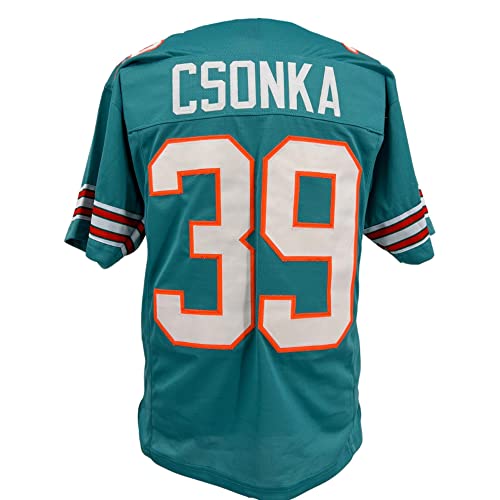 Larry Csonka Jersey Aqua Miami | Unisex Adult Sizes S-5XL Unsigned Custom Sewn Stitched