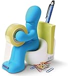 The Butt Tape Dispenser - Funny Desk Accessory & Stationery Organiser, Novelty Office Gift for Men and Women - Unusual Birthday Gift or Work Gag, Includes Tape, Pen & Paper Clips