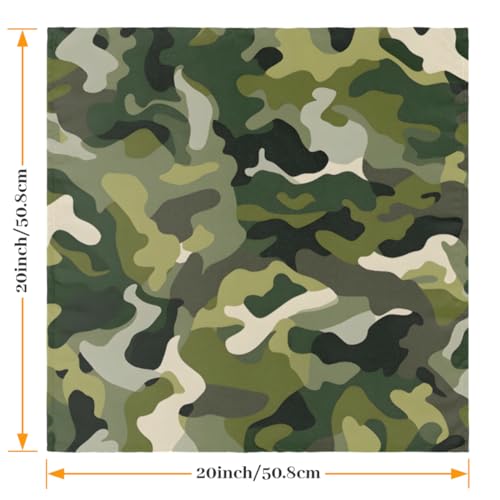Servilletas de tela camuflaje set de 6 50.5x50.5 cm miniatura 2