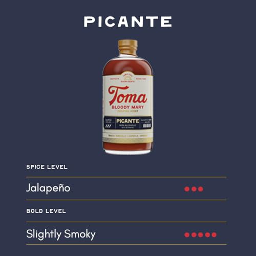 Toma Bloody Mary Mix, Premium Cocktail Mixers for Simple At-Home Hosting for Brunch and Events, All-Natural, Gluten Free, Vegan, No Added Preservatives, PICANTE 32oz (Spicy), Pack of 2 - Thumbnail 4