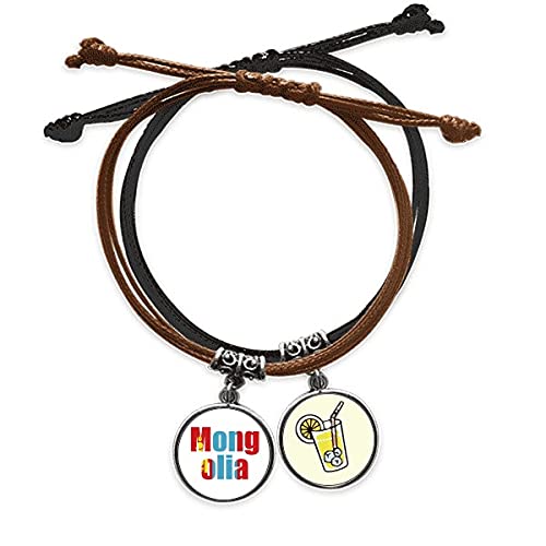Bracelet Mongolie pavillon national bijou ethnique chaîne main corde