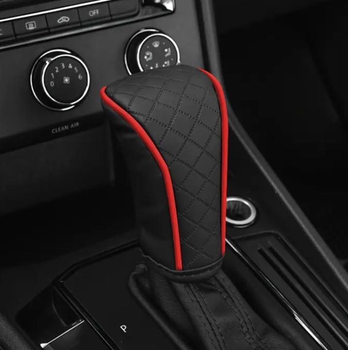 Yourkarts Car Gear Knob Cover & Hand Break Cover, Protective, Premium Material, Universal Fit, Stylish Design (Brown) (Gear Knob Cover Black)