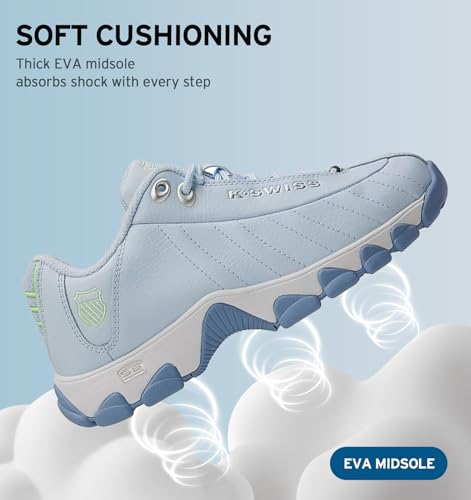 Image of K-Swiss Women's ST329 CMF Sneaker, Wide Tennis Walking Leather Shoes