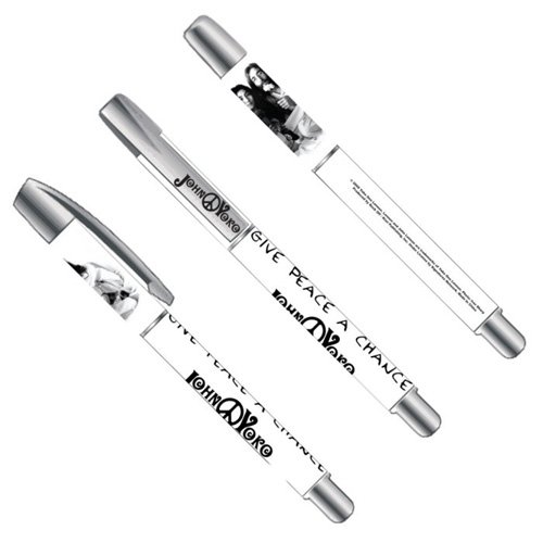 MERCHANDISING John Lennon 'Give Peace A Chance' Gel Pen In White (Genuine And Licensed), 90994