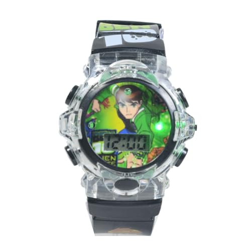 Relógio Infantil Menino Ben 10 Criança Com Luz E Som Oferta (PRETO)