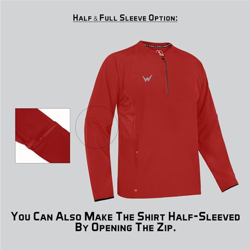 Baseball Full Sleeve Jacket for Men's | Adult Batting Cage Jacket with Quarter-Zip Front for Baseball Softball 5