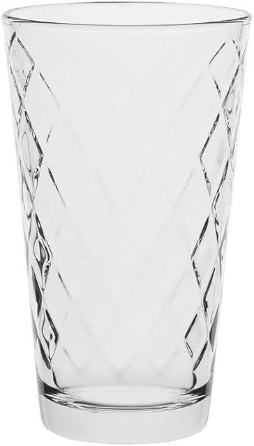 AmazonCommercial Highball Drinking Glasses, Barware Glass Tumbler, 369.6 ml, Set of 12