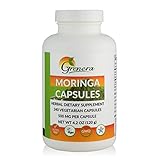 Grenera Pure Moringa Leaf Capsules | Green Super Food Supplement | Made with Organic Grown Moringa Leaf Powder, Malunggay Leaf Powder (240 Capsules)