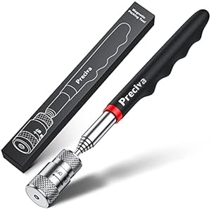 Magnetic Telescopic Pick Up Tool, Preciva 35Pounds Picking Up Stick Extendable to 103cm, Magnet Sticker Gadget, Flexible Grabber Tool, Portable Retriever Wand Gifts for Men, Father, Husband