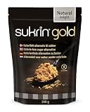 SUKRIN GOLD 250g edulcorante moreno sin azucar; eritritol + stevia, edulcorante natural sustituto azucar moreno cero calorías, vegano keto, sin gluten, granulado, para hornear, café, té, postres