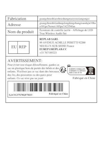 Touch Control Earphones - LED Display True Wireless Audio Set | Stereo In-Ear Buds with Clear Output for Sports, Driving, Fitness, Outdoor Use, Touch Control Earphones - LED Display True Wireless Audio Set | Stereo In-Ear Buds with Clear Output for Sports, Driving, Fitness, Outdoor Use,