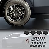 Premium Core Wheel Center Caps (4pcs) & Lug Nut Covers (24pcs) for Tesla Cybertruck | Compatible with All-Season Core Wheels & All-Terrain Cyber Wheels (Matte Black) Made in USA